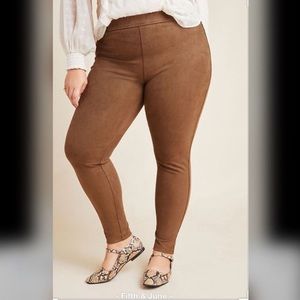 NWT Anthropologie faux suede leggings